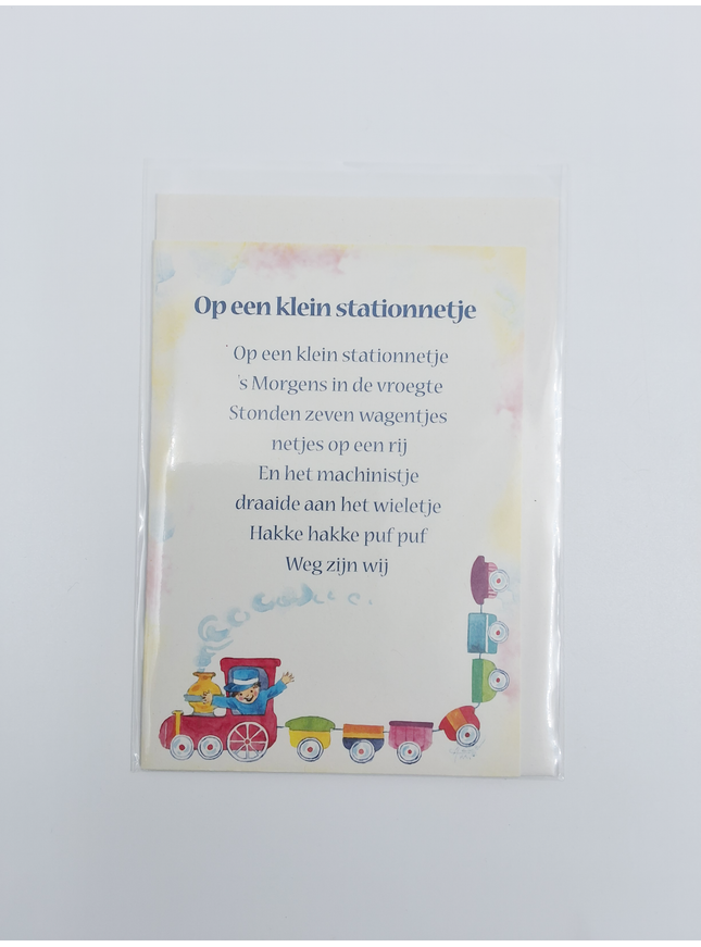 Greeting card song "Op een klein stationnetje" (F12722)