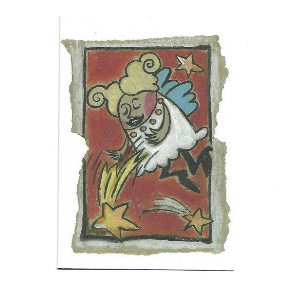 Wenskaart engel met ster (F12801)