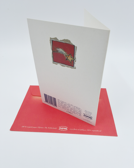 Greeting card angel with star