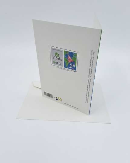 Greeting card clock earth Christmas dove
