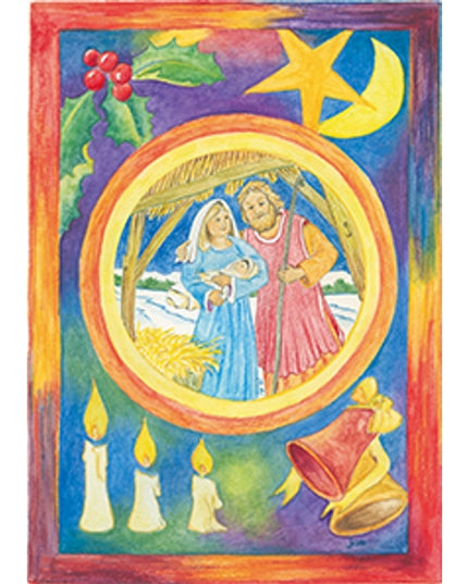 Christmas family Jesus greeting card