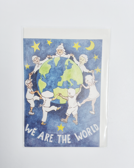 Wenskaart kerst "we are the world" (F12835)