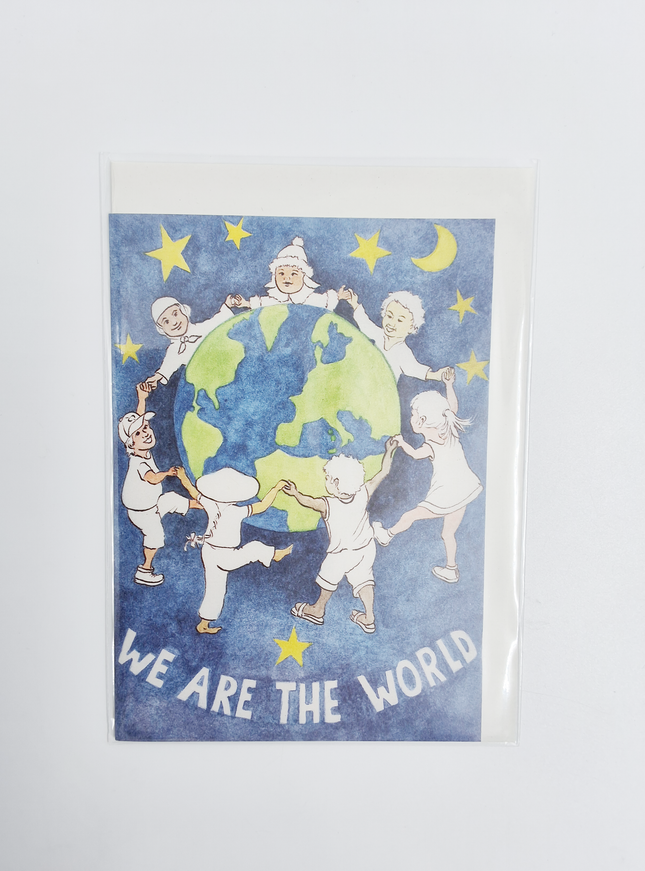 Wenskaart kerst "we are the world" (F12835)