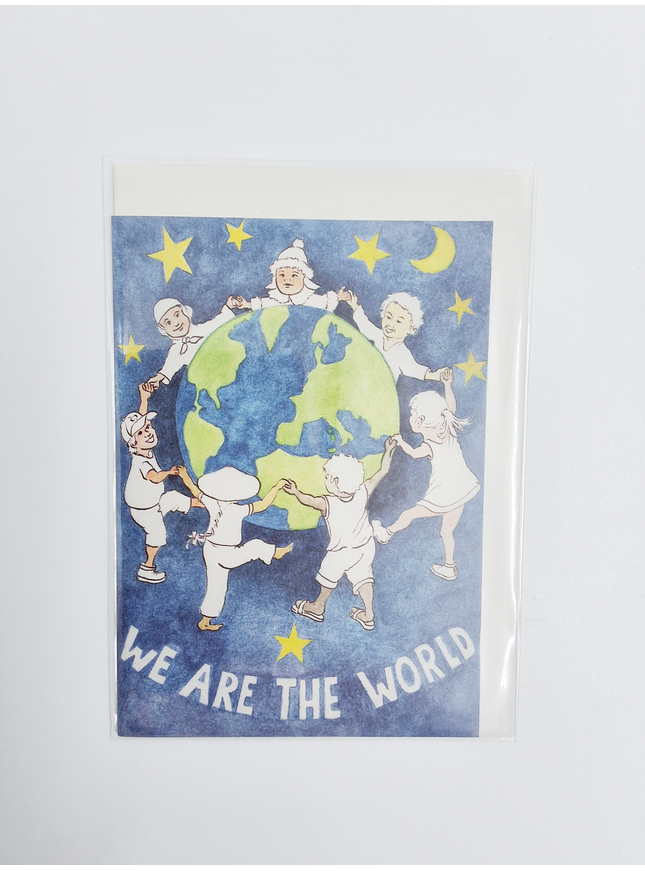 Wenskaart kerst "we are the world" (F12835)