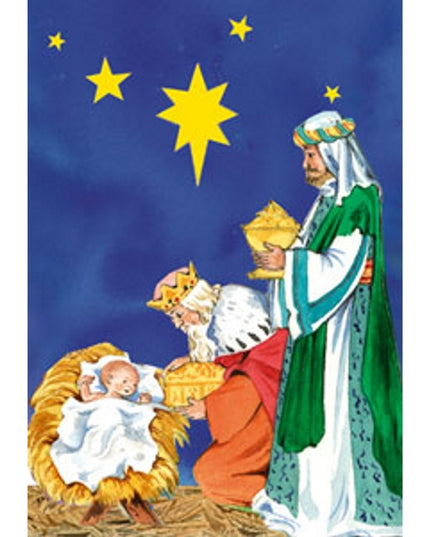 Wenskaart koningen met Jezus (F12861)