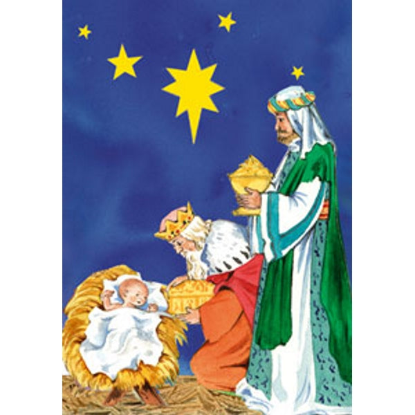 Wenskaart koningen met Jezus (F12861)