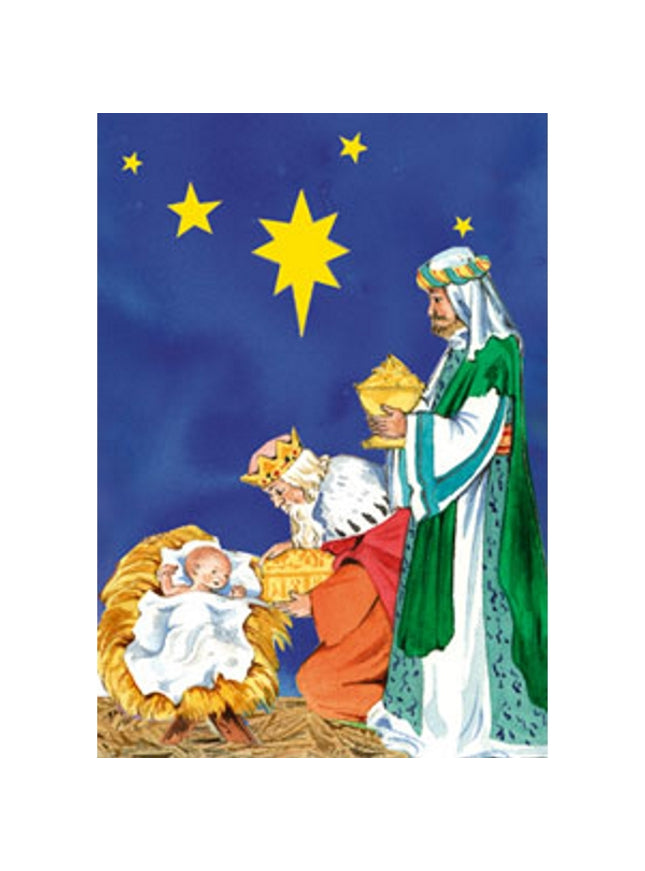 Wenskaart koningen met Jezus (F12861)