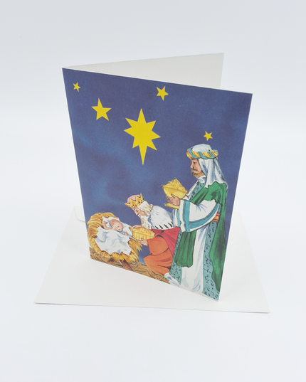 Wenskaart koningen met Jezus (F12861)