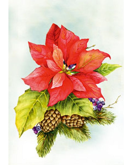 Wenskaart kerstroos (F12864)