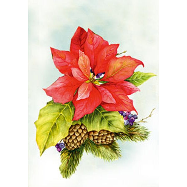 Wenskaart kerstroos (F12864)