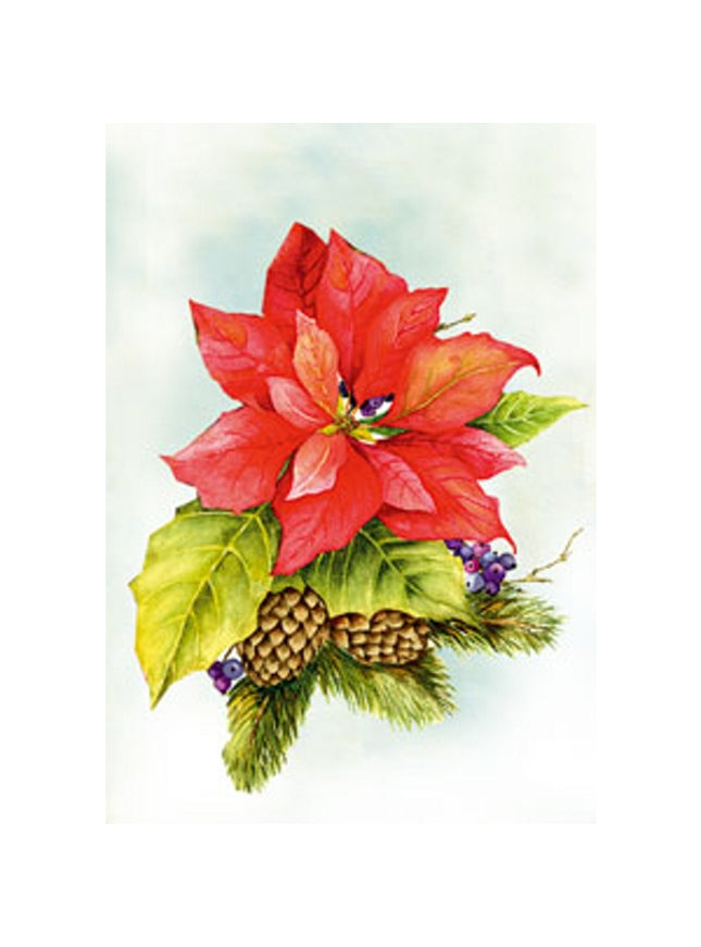 Wenskaart kerstroos (F12864)