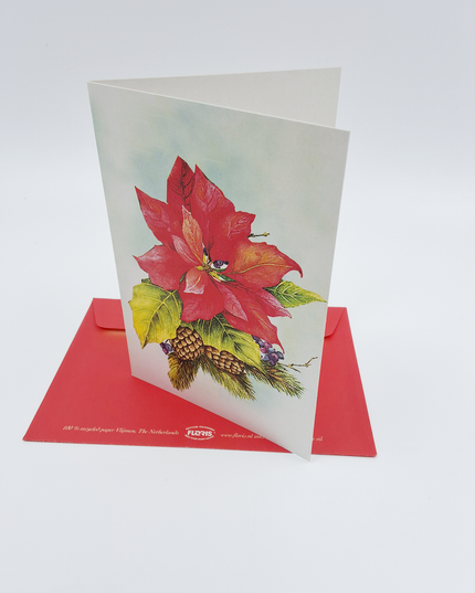 Wenskaart kerstroos (F12864)