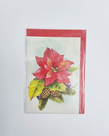 Wenskaart kerstroos (F12864)