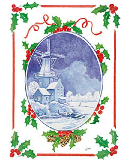 Greeting card mill Dutch landscape