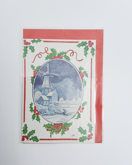 Greeting card mill Dutch landscape