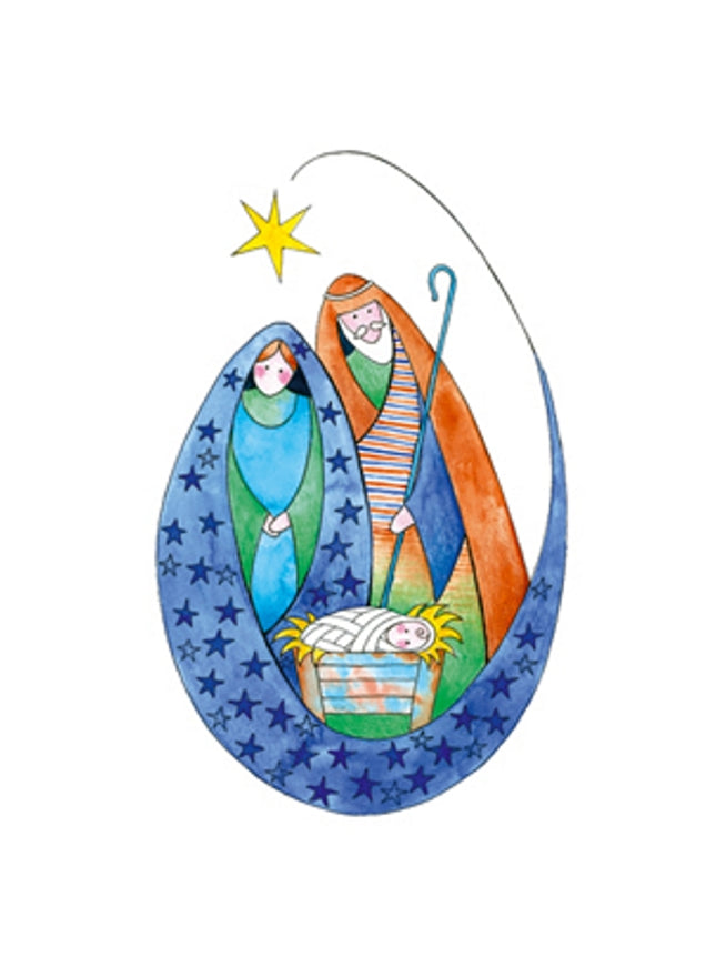 wenskaart Maria en Jozef (F12887)