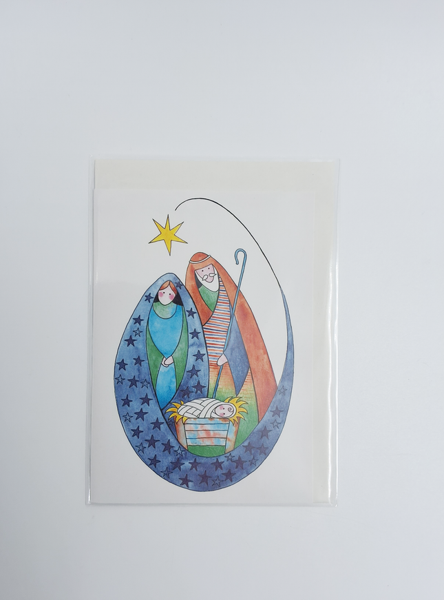 wenskaart Maria en Jozef (F12887)