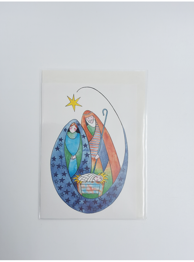 wenskaart Maria en Jozef (F12887)