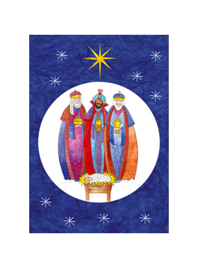 Wenskaart drie koningen ster (F12916)