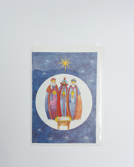 Carte de vœux trois rois étoiles