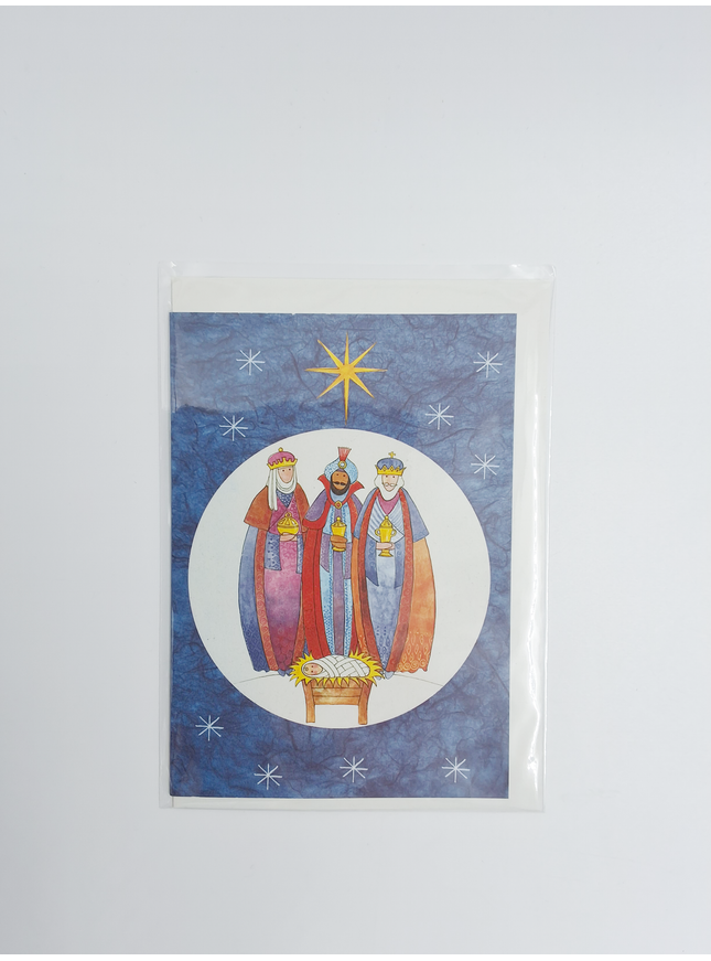 Wenskaart drie koningen ster (F12916)