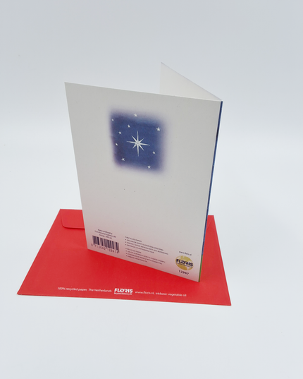 Greeting card Joseph Mary blue