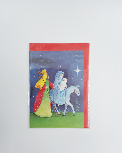 Greeting card Joseph Mary blue