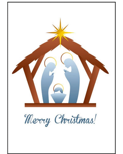 Greeting card Joseph Mary "Merry Christmas"