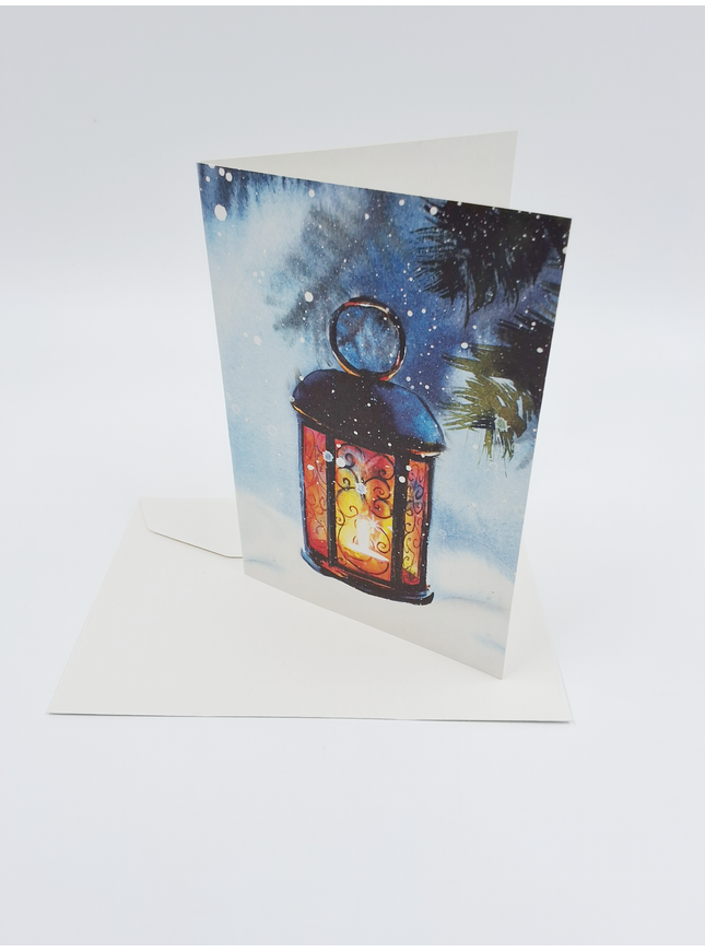 greeting card lantern