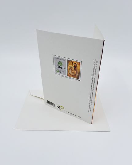 Greeting card Jesus Joseph and Mary brown