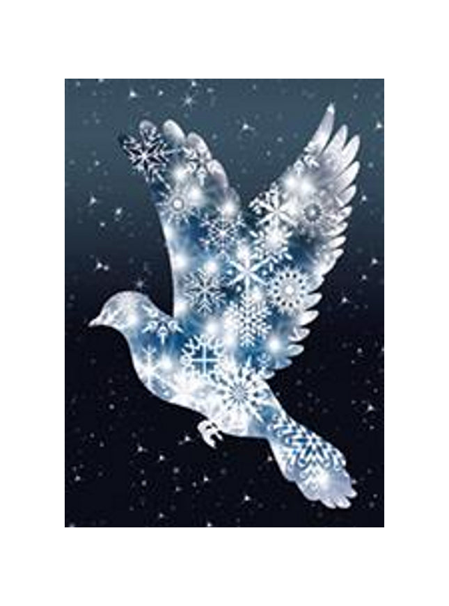 Wenskaart vredesduif sterren (F13022)