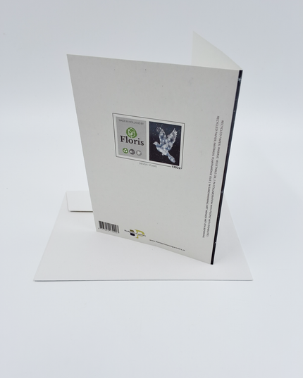 Greeting card peace dove stars