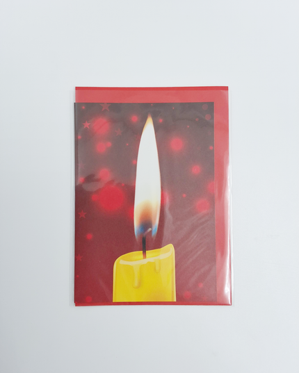 Greeting card candle strength holidays