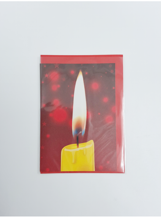 Wenskaart kaars sterkte feestdagen (F13056)