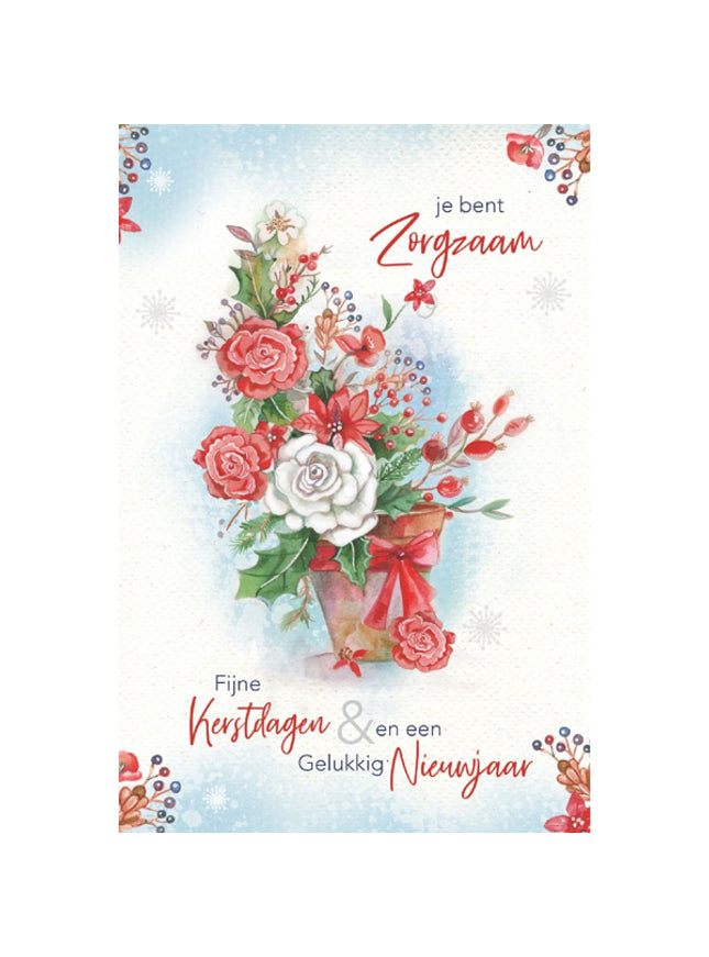 wenskaart bloemen in pot (F13058)