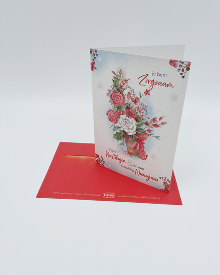 wenskaart bloemen in pot (F13058)