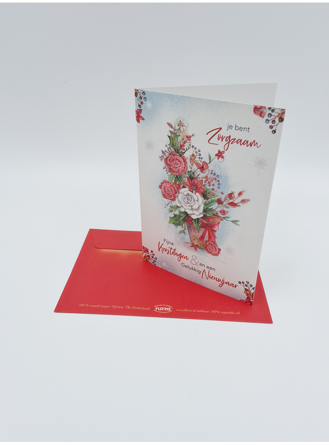 wenskaart bloemen in pot (F13058)