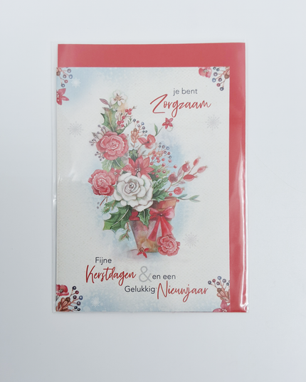 wenskaart bloemen in pot (F13058)