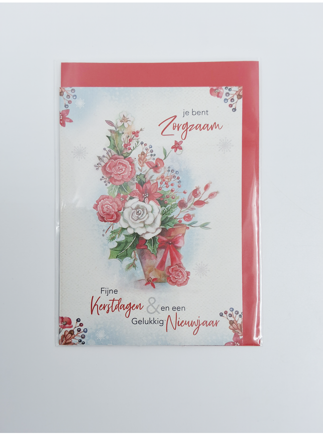 wenskaart bloemen in pot (F13058)