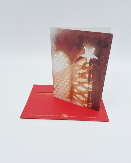 Greeting card window and star