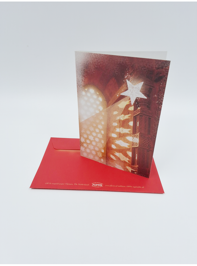 fenêtre de carte de vœux et étoile