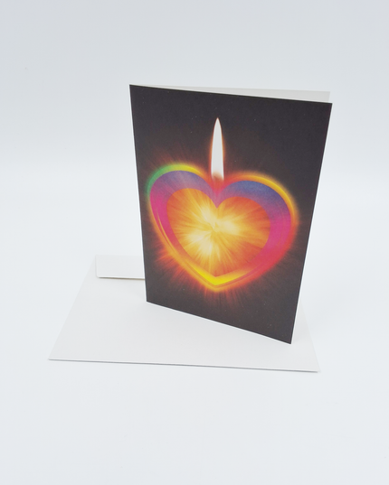 Greeting card candle