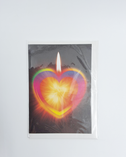 Greeting card candle