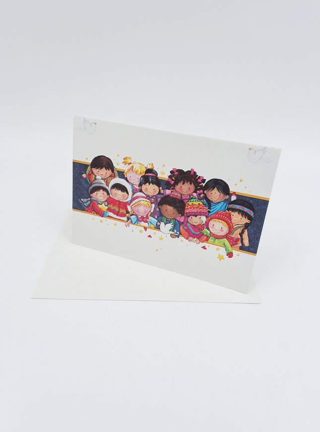 Wenskaart kerstwens kinderen (F13078)