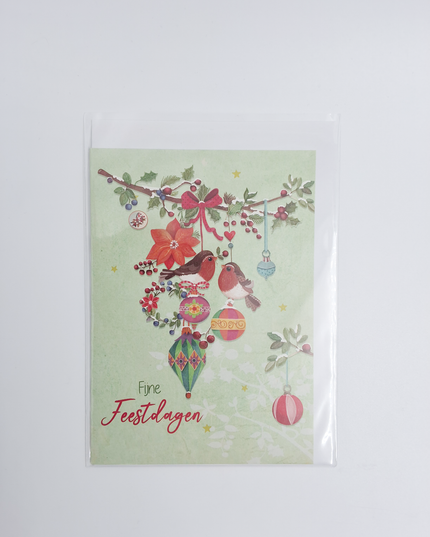 greeting card birds and balls