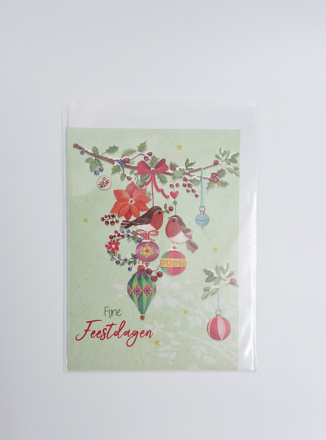 wenskaart vogels en ballen (F13079)