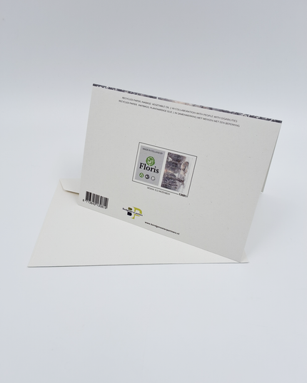 white fox greeting card