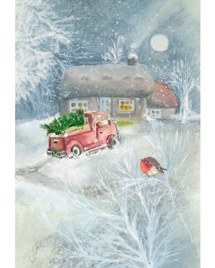 Blue globe greeting card