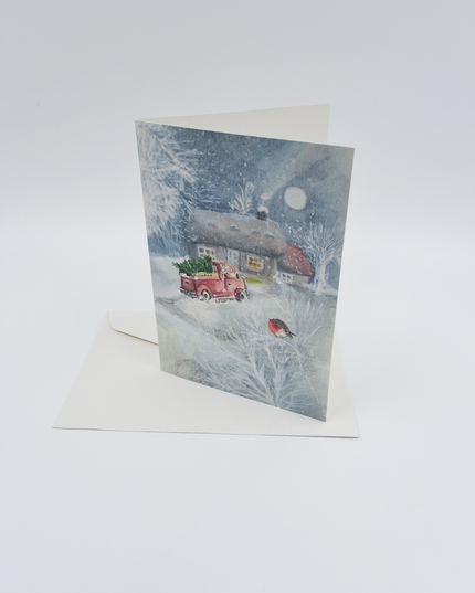 Blue globe greeting card