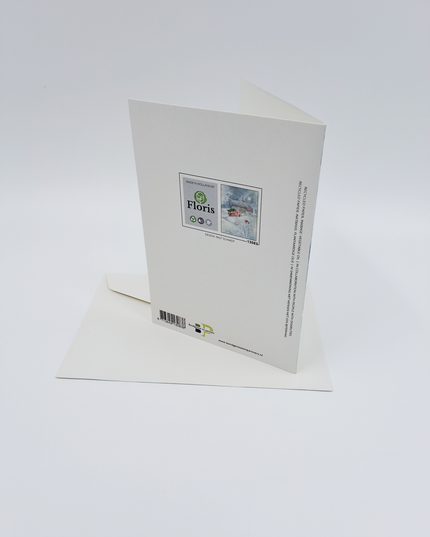 Blue globe greeting card